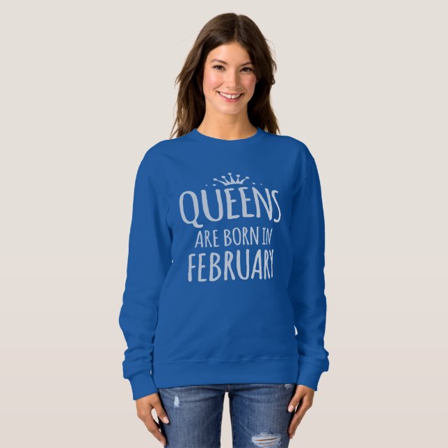 Sudadera El Queens nace en febrero (Anverso completo)