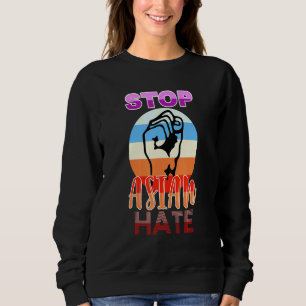 Sudadera El racismo antiasiático-americano Tee Retro Stop