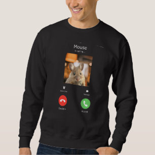 Sudadera El ratón llama al Mascota divertido del ratón Entu