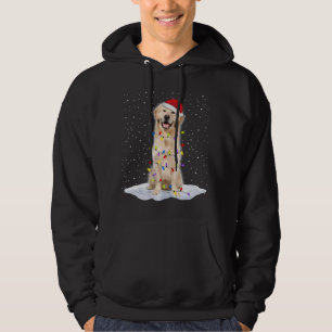 Sudadera El recuperador de oro Santa Christmas Tree Lights