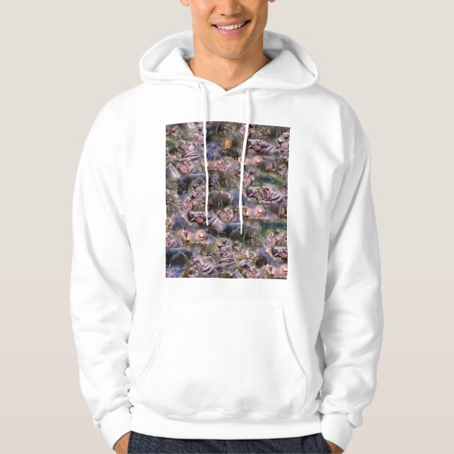 Sudadera **"El refugio Hippo: un collage lúdico de gigantes (Anverso)