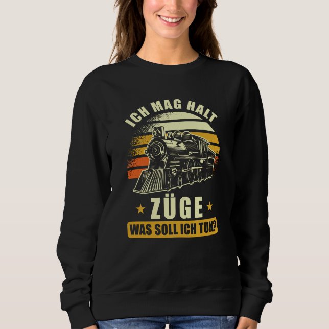 Sudadera El regalo del Ironbahner en tren dice gracioso (Anverso)