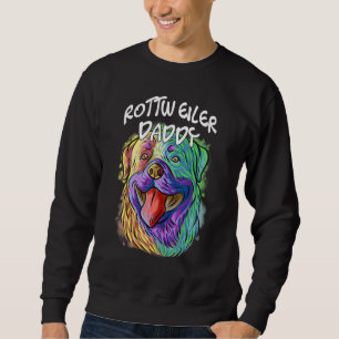 Sudadera El retrato pop colorido del perro de rotulier papá