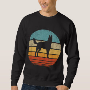 Sudadera El retro belga malinois vintage Perro de la atarde