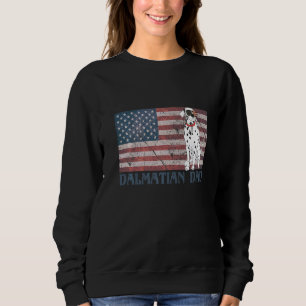 Sudadera El retro Dalmatia Dad Usa Flag Dalmatian Dog Dad F