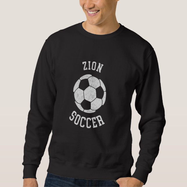 Sudadera El retro del fútbol de Zion perturbó la cosecha de (Anverso)