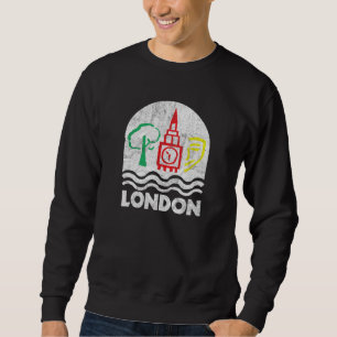 Sudadera El retro grande del estilo de la cosecha de Londre