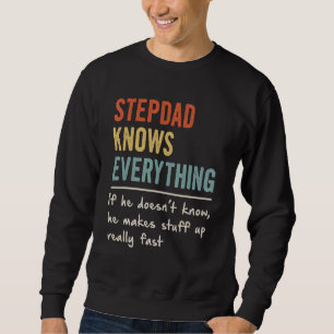Sudadera El retro Stepdad conoce todo lo que los hombres sa