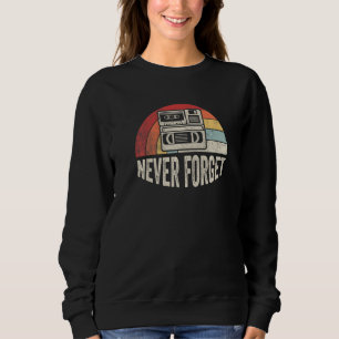 Sudadera El retro vintage nunca olvida el cassette de audio