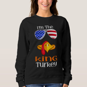 Sudadera El Rey Turquía enfrenta la bandera norteamericana