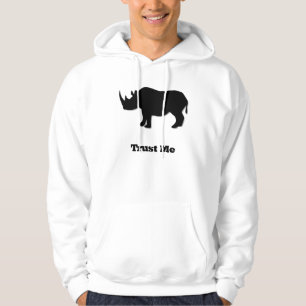 Sudadera El rinoceronte me confía en negro
