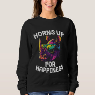 Sudadera El rinoceronte se levanta para la felicidad que Áf