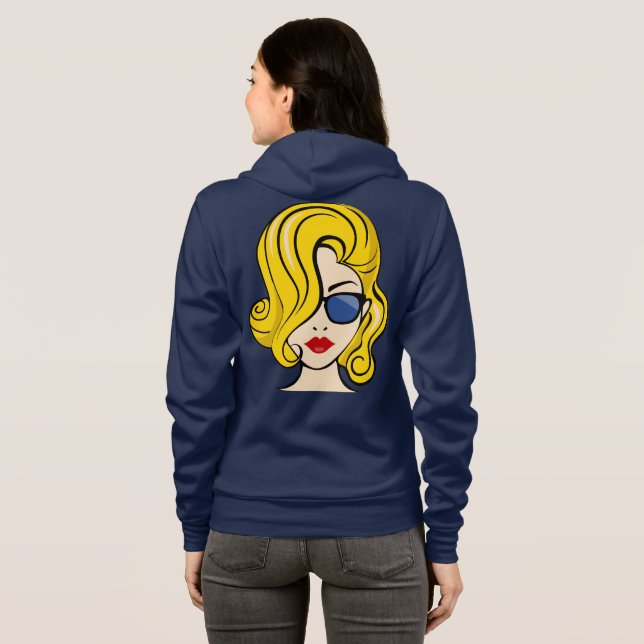 Sudadera El Rostro De Una Mujer Hermosa (Reverso completo)