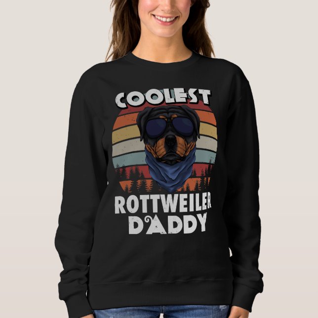 Sudadera El Rottweiler más frío del Día Del Padre Papi Retr (Anverso)