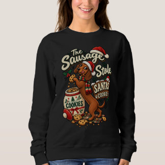 Sudadera El salchichón robó las galletas de Santa Dachshund
