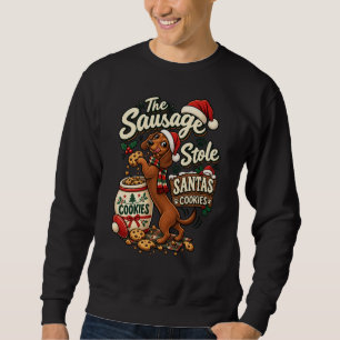Sudadera El salchichón robó las galletas de Santa Dachshund