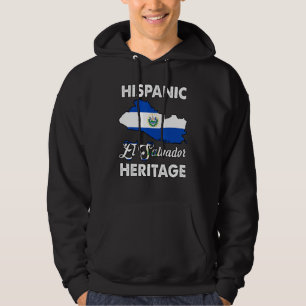 Sudadera El Salvador Bandera Patrimonio Hispano Mes Salvado