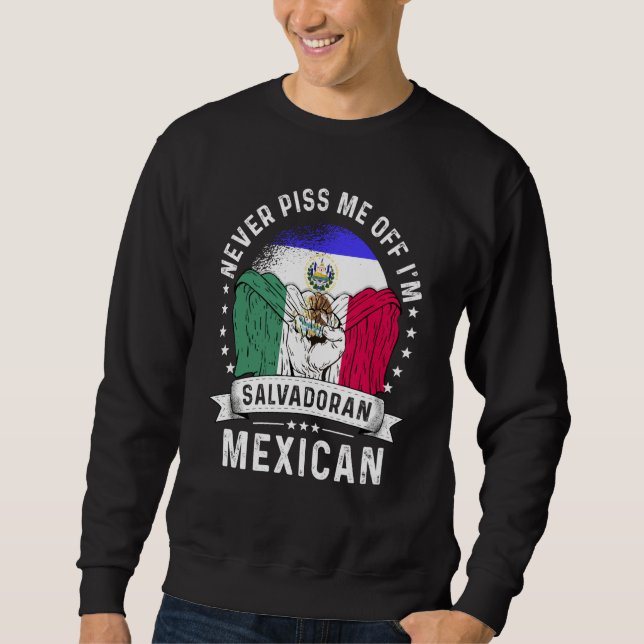 Sudadera El Salvador Flag Mexico Grown  Humor Citizen Pride (Anverso)