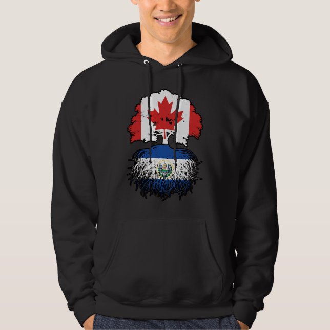 Sudadera El Salvador Raíces de árbol canadiense salvadoreño (Anverso)