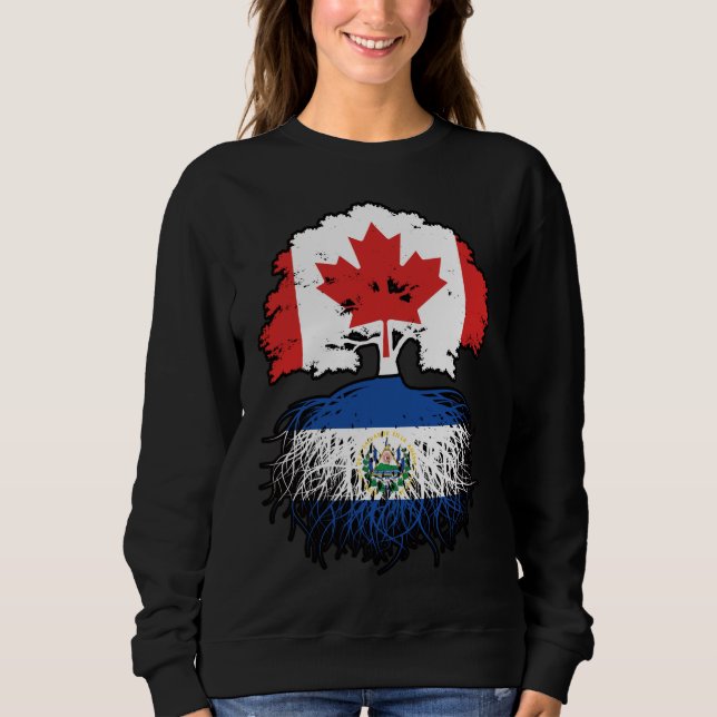 Sudadera El Salvador Raíces de árbol canadiense salvadoreño (Anverso)