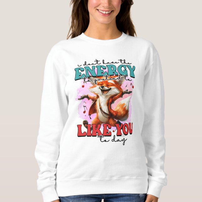 Sudadera El sarcasmo gracioso de Fox word art (Anverso)