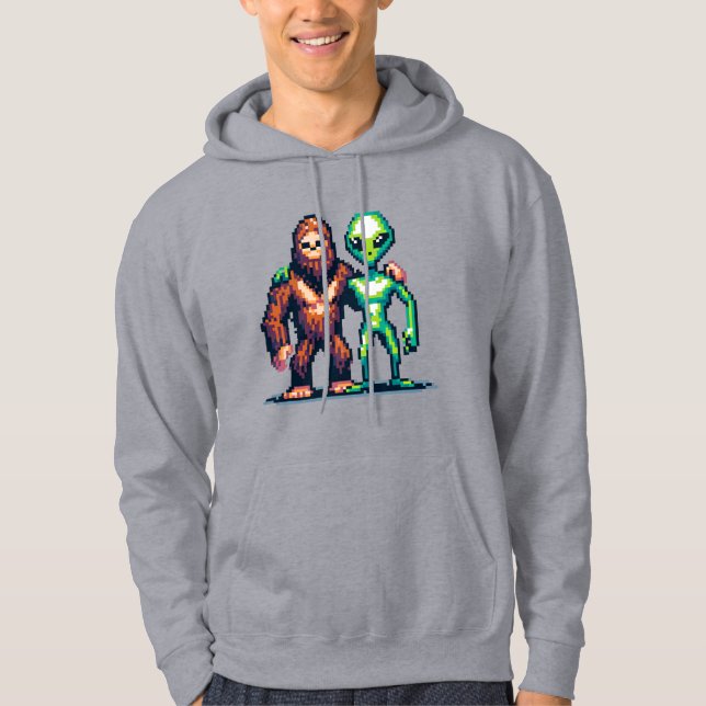 Sudadera El ser extraterrestre y el arte de los pixeles (Anverso)