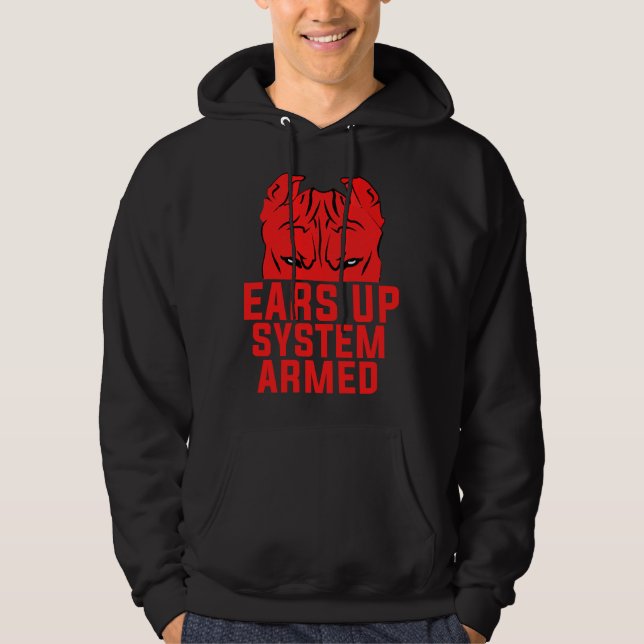 Sudadera El sistema Oars Up Armado Funny Pitbull Dog Lover (Anverso)