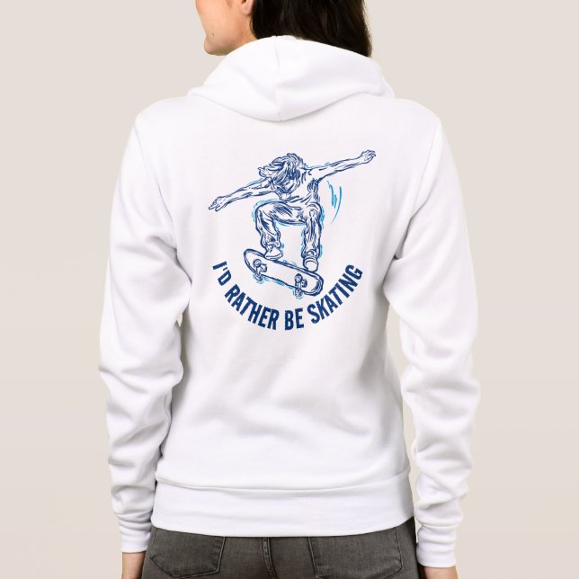 Sudadera El Skater Hace Mediodía, Más Que Patinar (Reverso)