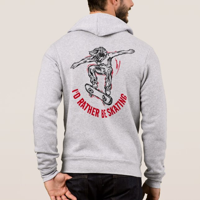 Sudadera El Skater Hace Mediodía, Más Que Patinar (Reverso)