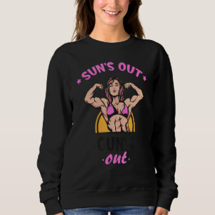 Sudadera El sol desata a las mujeres construyendo el cuerpo
