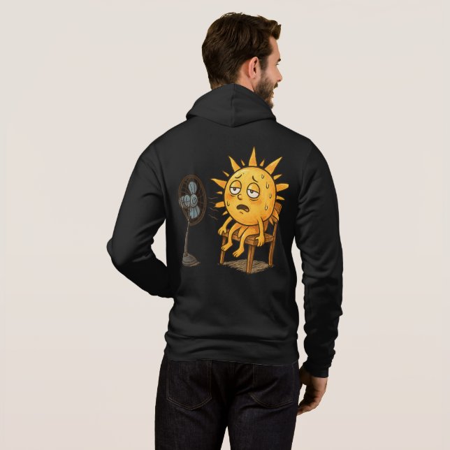 Sudadera El sol en una pausa caliente (Reverso completo)
