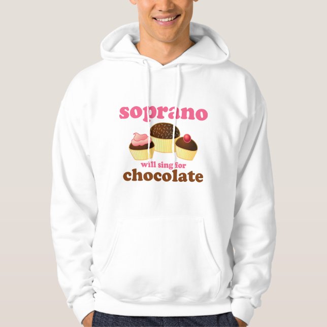 Sudadera El soprano cantará para el chocolate (Anverso)