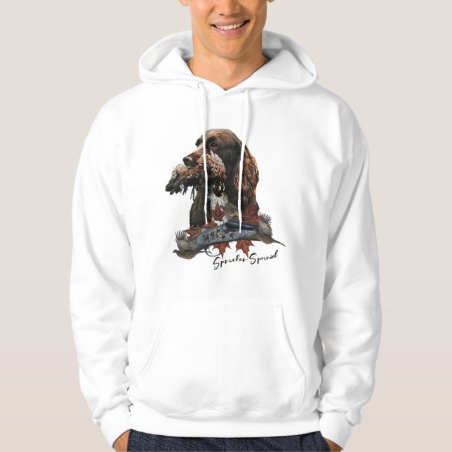 Sudadera El Sprocker Spaniel, el arte del perro de las arma (Anverso)