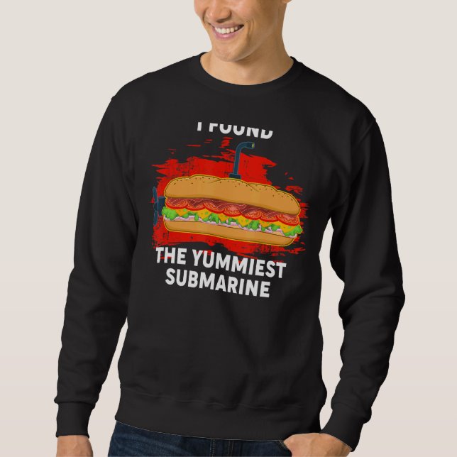 Sudadera El submarino más rico Hoagie Sub Sandwich Pun Alim (Anverso)