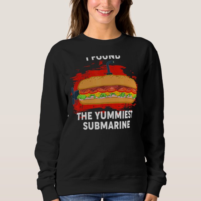 Sudadera El submarino más rico Hoagie Sub Sandwich Pun Alim (Anverso)