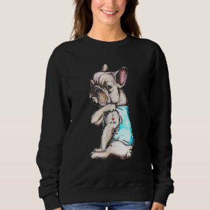 Sudadera El tatuaje del Bulldog francés me encanta el día d