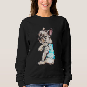 Sudadera El tatuaje del Bulldog francés me encanta el día d