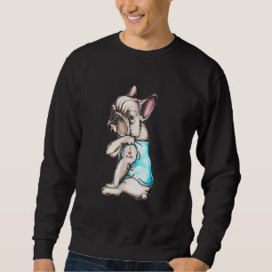 Sudadera El tatuaje del Bulldog francés me encanta el día d