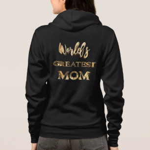 Sudadera El texto con aspecto dorado más elegante de la mam
