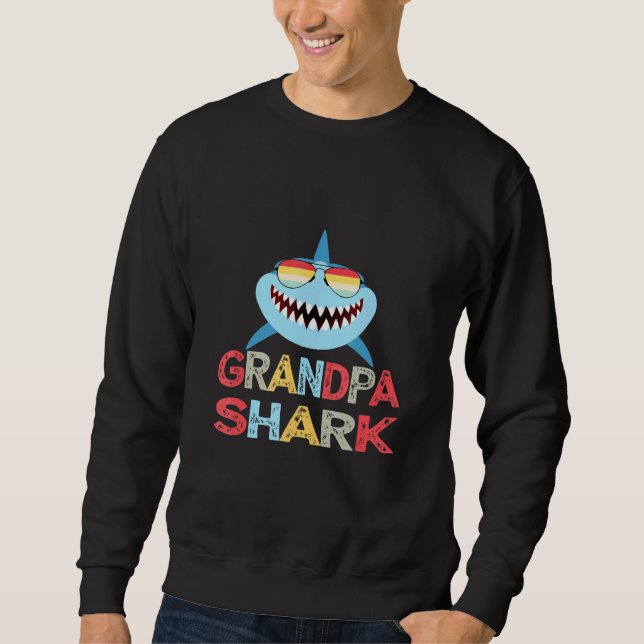 Sudadera El Tiburón Abuelo Presente Para El Abuelo De Los A (Anverso)