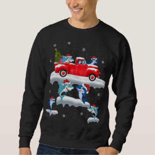 Sudadera El tiburón que maneja el árbol de Navidad Camión R