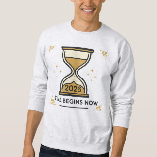 Sudadera El tiempo comienza ahora reloj de arena 2026