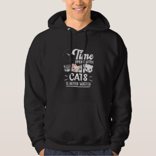 Sudadera El Tiempo De Amor Del Gato Gastado Con Gatos Nunca
