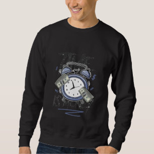 Sudadera El Tiempo Gráfico De Tees Es Dinero Sneaker Match