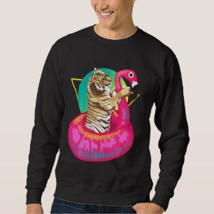 Sudadera El Tigre Único De Guay Que Se Agarra En El Flaming