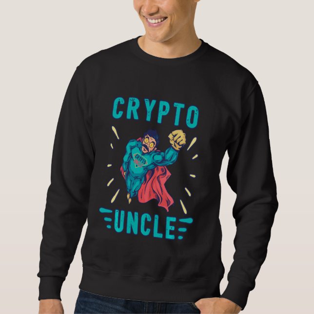Sudadera El tío criptográfico de la moneda de Bitcoin conti (Anverso)