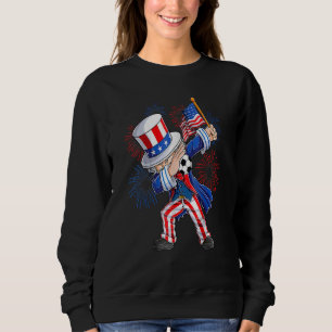 Sudadera El tío Dabbing Sam & Soccer Ball Bandera Americana