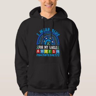 Sudadera El tío del autismo del color del arcoiris azul