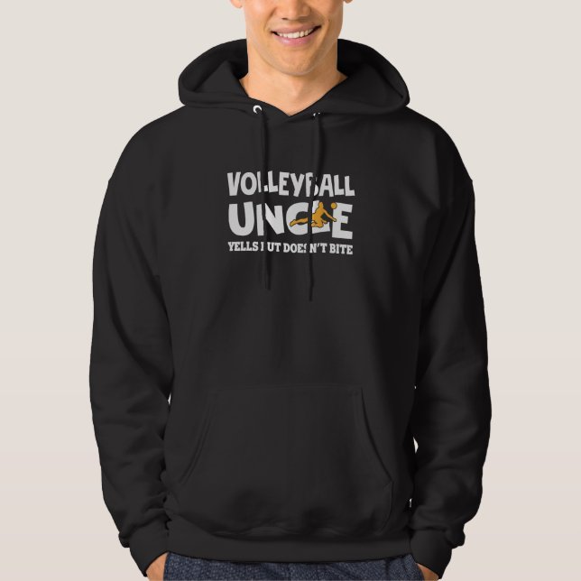 Sudadera El tío del voleibol grita pero no muerde (Anverso)