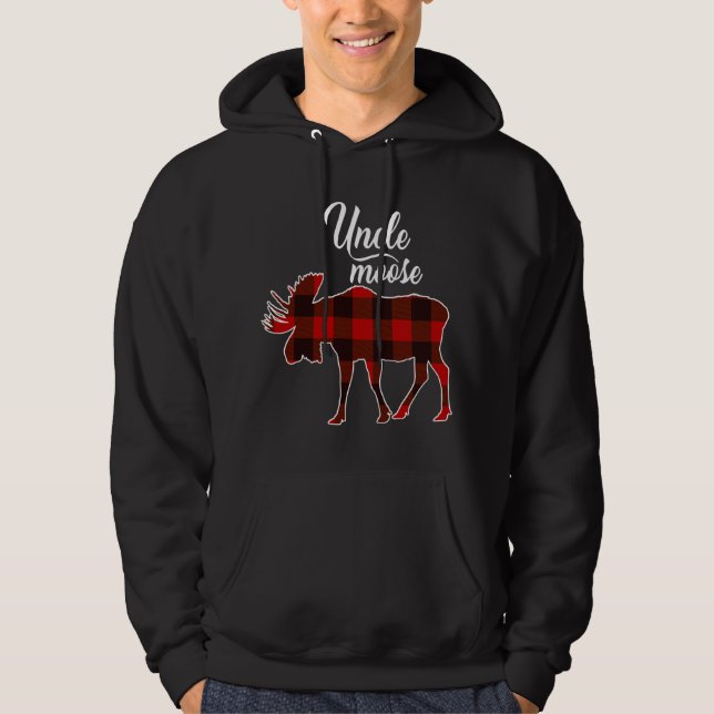 Sudadera El tío lindo Moose- Navidades rojos con ropa coinc (Anverso)